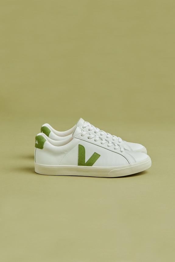 Veja Esplar Logo Leather Extra White Kiwi-4