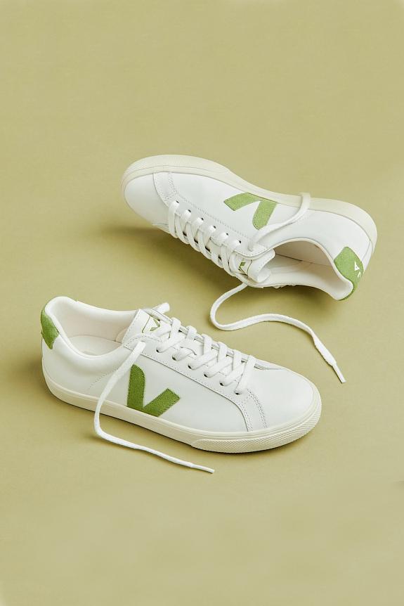 Veja Esplar Logo Leather Extra White Kiwi-3