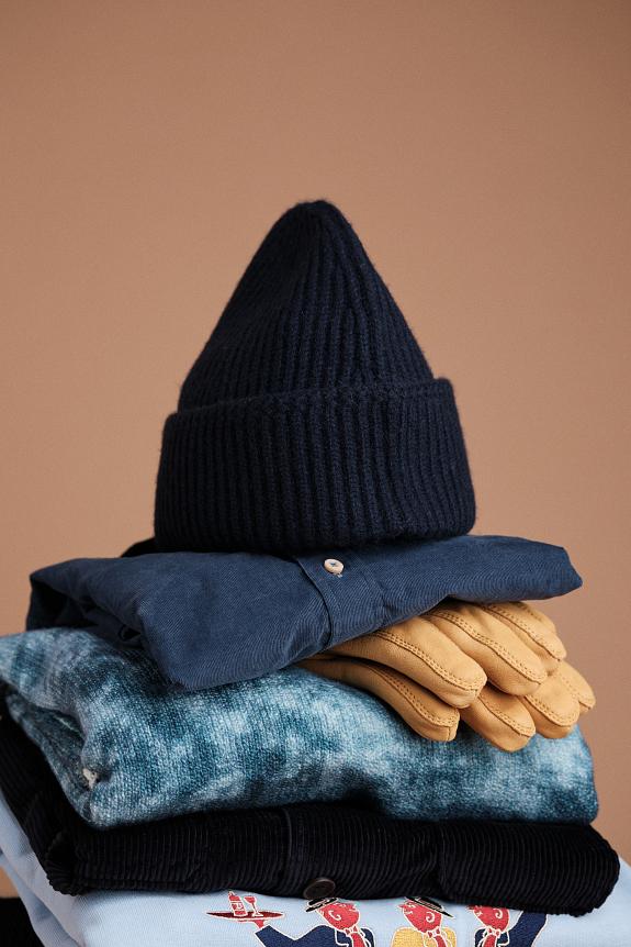 Yacaia Merino Cash Beanie Navy-3