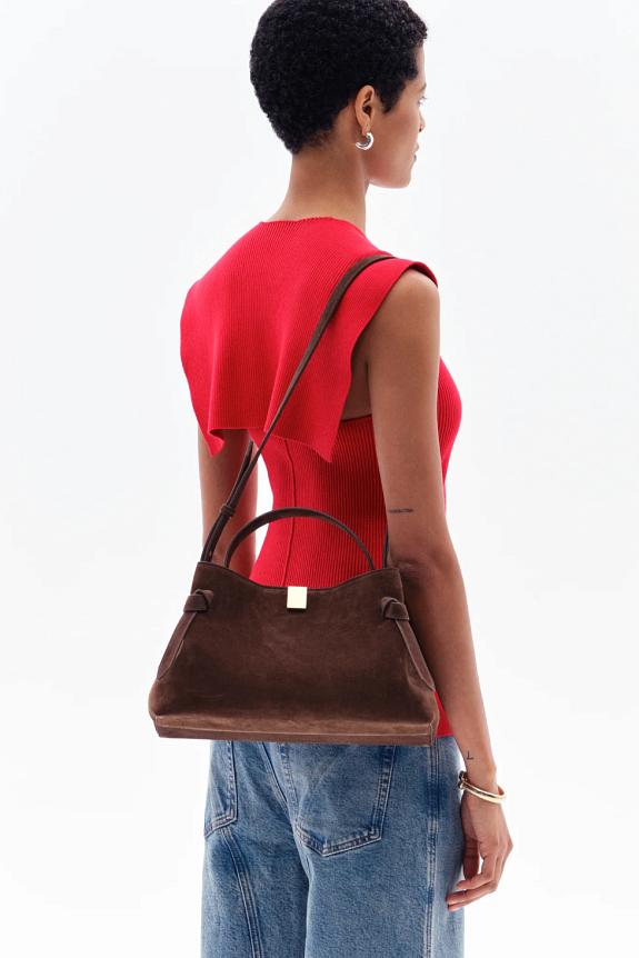 YUZEFI Gyoza Suede Leather Chocolate-4