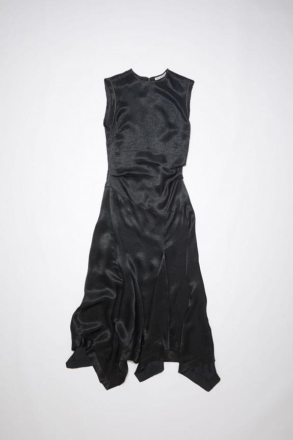 Acne Studios Satin Dress Black FN-WN-DRESS000867 -3