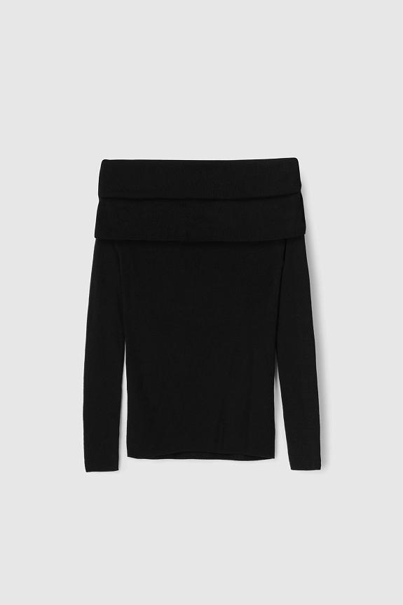 FWSS Off Shoulder Knit Top Black