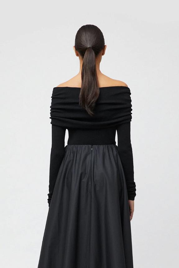 FWSS Off Shoulder Knit Top Black-2