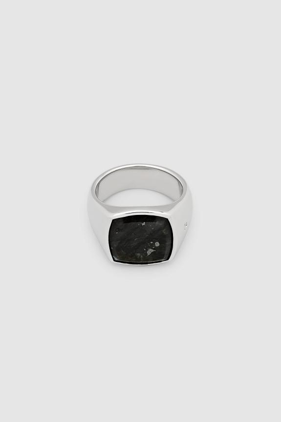 Tom Wood Cushion Black Larvikite