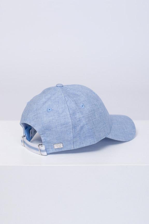 Varsity Headwear Legacy Structured Linen Azure Blue Linen-2
