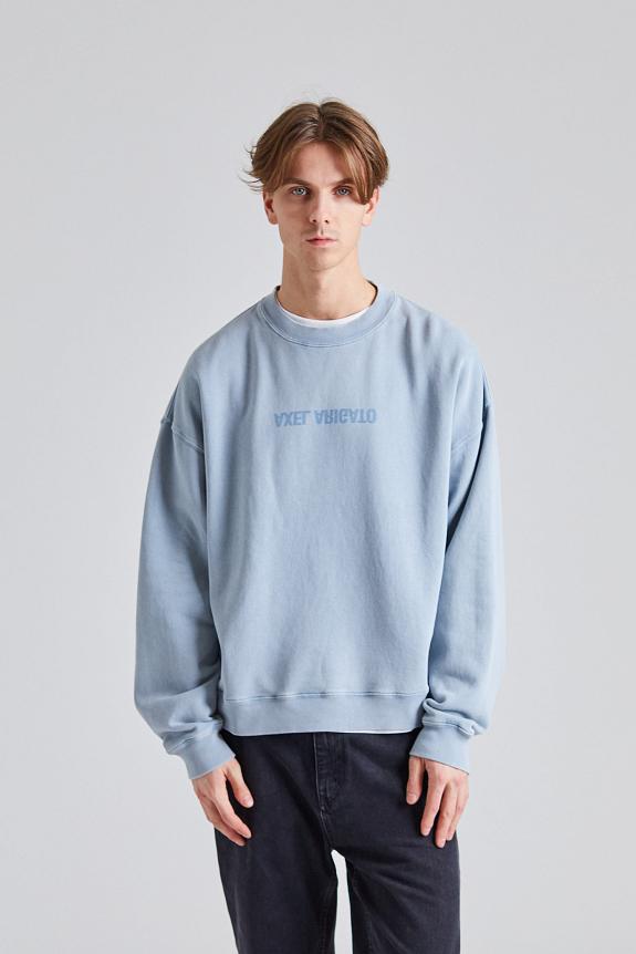 AXEL ARIGATO Distort Washed Sweatshirt Steel Blue