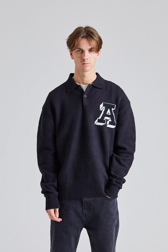 AXEL ARIGATO Team Polo Sweater Black