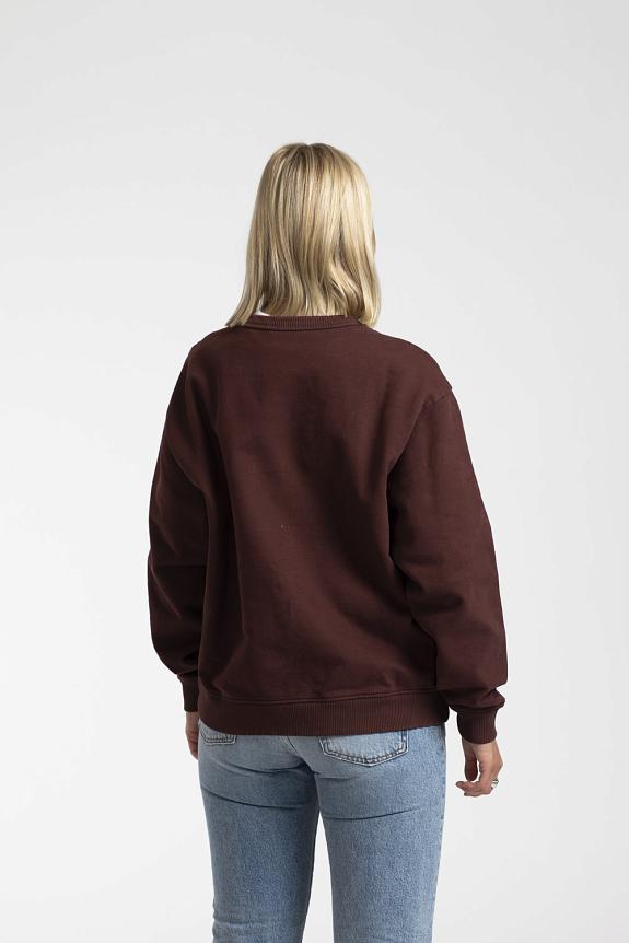 Acne Studios Logo Sweatshirt Mahogany Brown-1