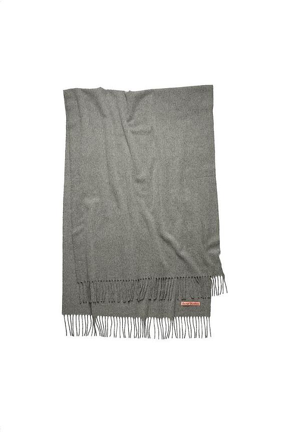 Acne Studios Fringe Wool Scarf FN-UX-SCAR000217 Grey Melange