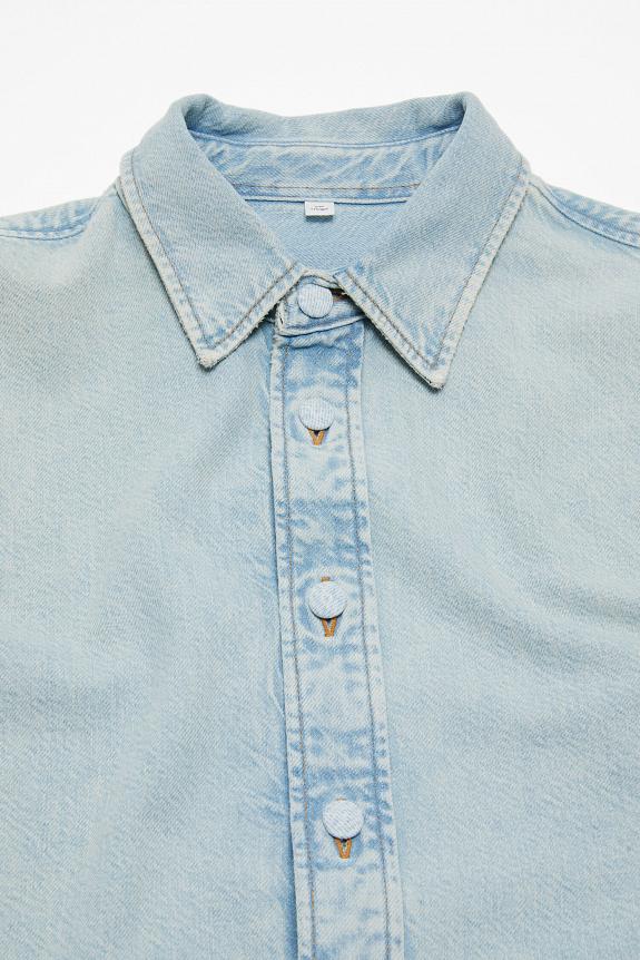 Acne Studios Denim Button-Up Shirt Relaxed Fit FN-UX-SHIR000028 Indigo Blue 