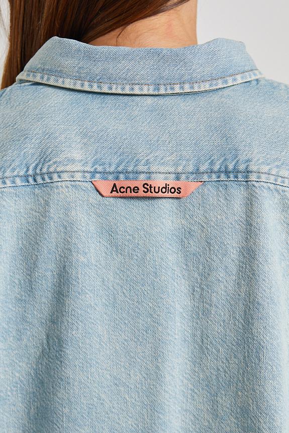 Acne Studios Denim Button-Up Shirt Relaxed Fit FN-UX-SHIR000028 Indigo Blue 