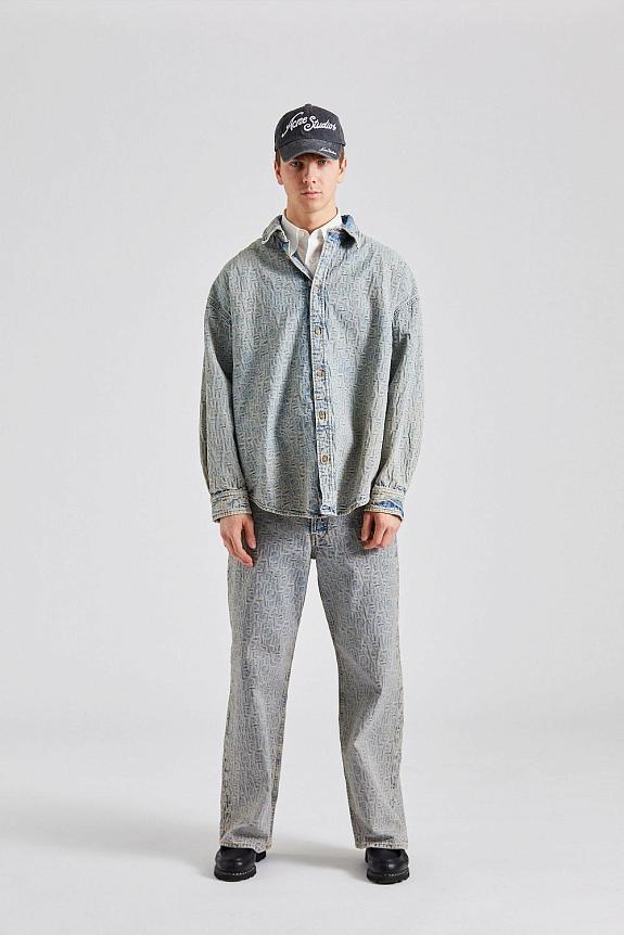 Acne Studios Denim Shirt - Relaxed Fit FN-UX-SHIR000042 Blue/Beige-7