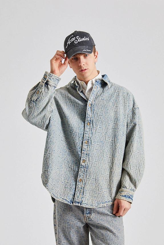 Acne Studios Denim Shirt - Relaxed Fit FN-UX-SHIR000042 Blue/Beige