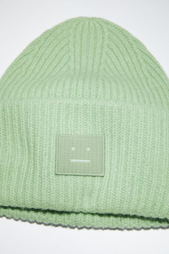 Acne Studios Large Face Logo Beanie Spring Green FA-UX-HATS000063-1