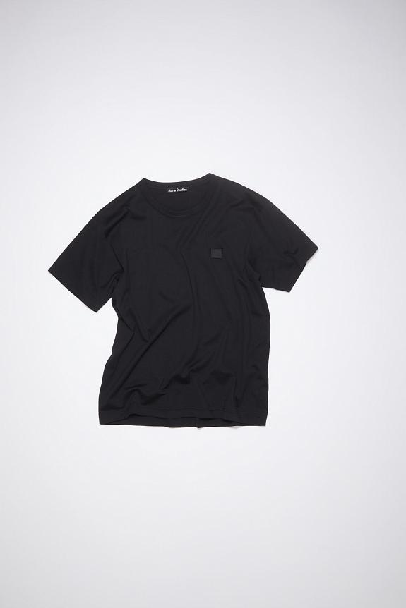 Acne Studios Crew Neck T-shirt - Regular Fit Black FA-UX-TSHI000243-3