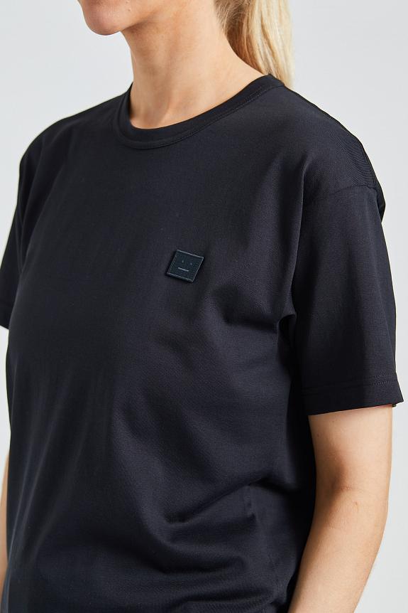 Acne Studios Crew Neck T-shirt - Regular Fit Black FA-UX-TSHI000243-1
