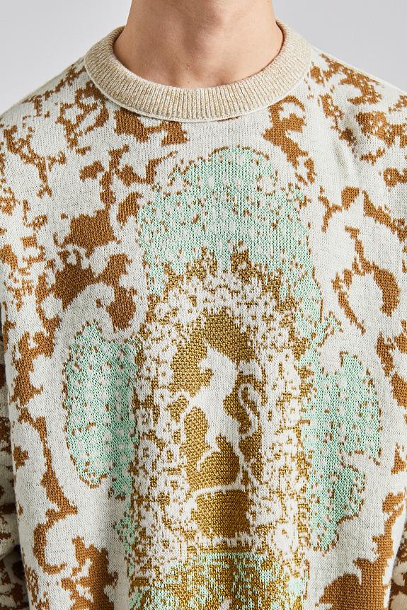 Acne Studios Jacquard Sweater FN-MN-KNIT000470 Jade Green/Off White-3