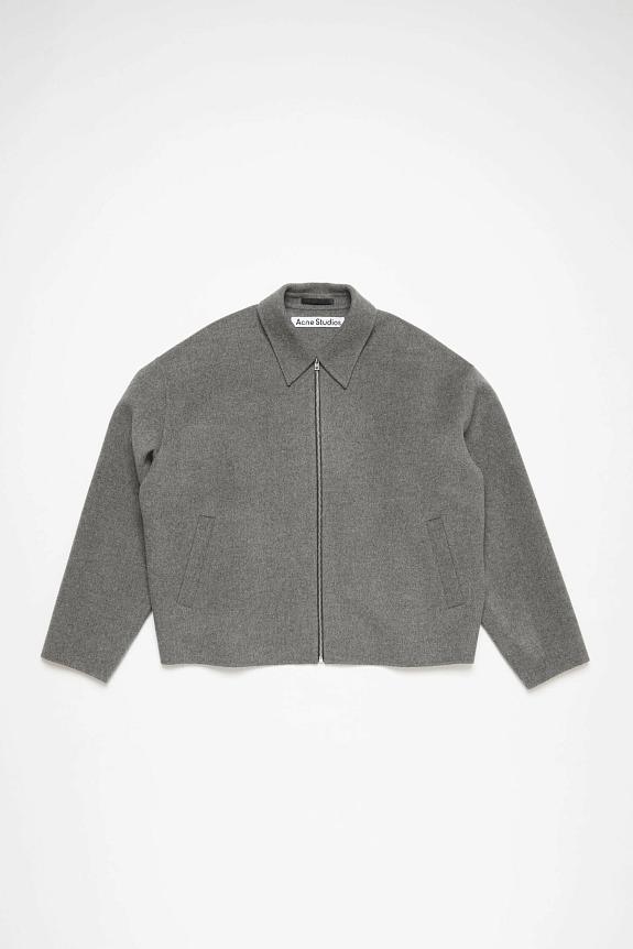 Acne Studios Wool Zipper Jacket FN-MN-OUTW000939 Grey Melange-6