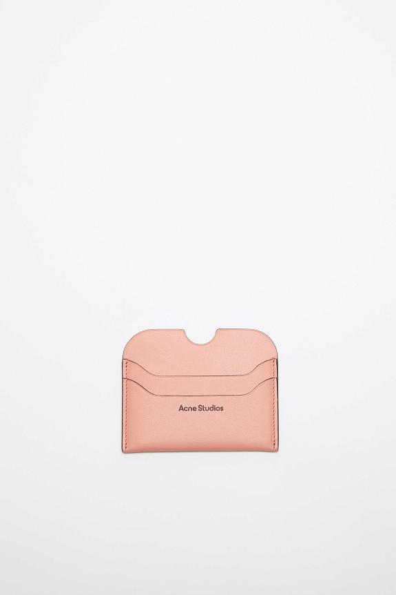 Acne Studios Leather Card Holder Salmon Pink FN-UX-SLGS000257
