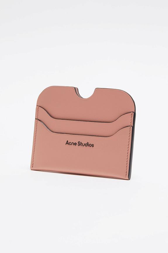 Acne Studios Leather Card Holder Salmon Pink FN-UX-SLGS000257