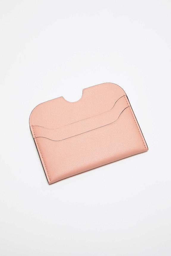 Acne Studios Leather Card Holder Salmon Pink FN-UX-SLGS000257