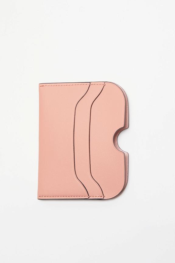 Acne Studios Leather Card Holder Salmon Pink FN-UX-SLGS000257