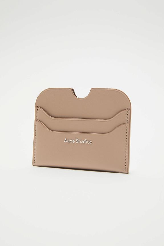 Acne Studios Leather Card Holder FN-UX-SLGS000257 Taupe Beige-1