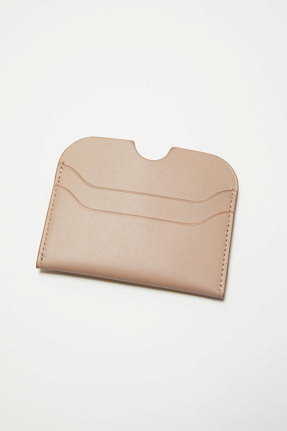 Acne Studios Leather Card Holder FN-UX-SLGS000257 Taupe Beige-2