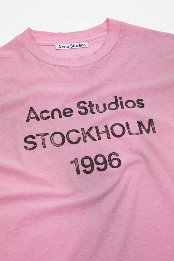 Acne Studios Logo T-shirt - Relaxed fit FN-UX-TSHI000013 Cotton Candy Pink-6