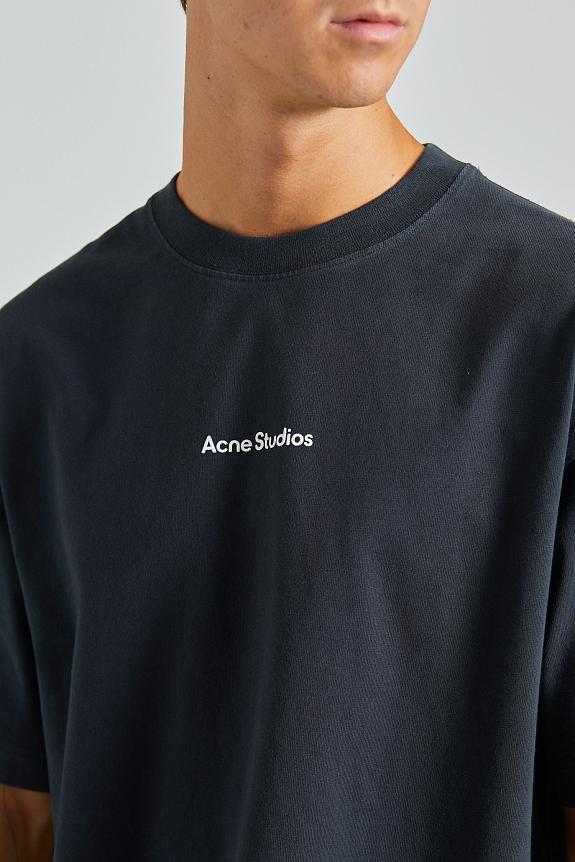 Acne Studios T-shirt Stamp Logo - Relaxed Fit FN-UX-TSHI000051 Black-3