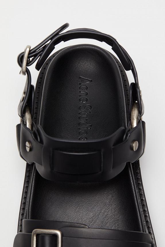 Acne Studios Leather Buckle Sandal Black FN-WN-SHOE000897