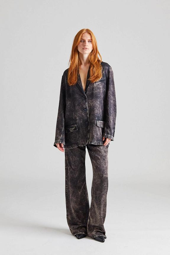 Acne Studios Single Breasted Printed Suit Black/Beige