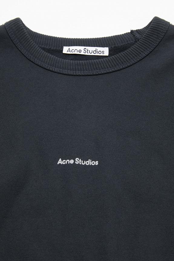 Acne Studios Stamp Logo Sweatshirt Black FN-WN-SWEA000130 2