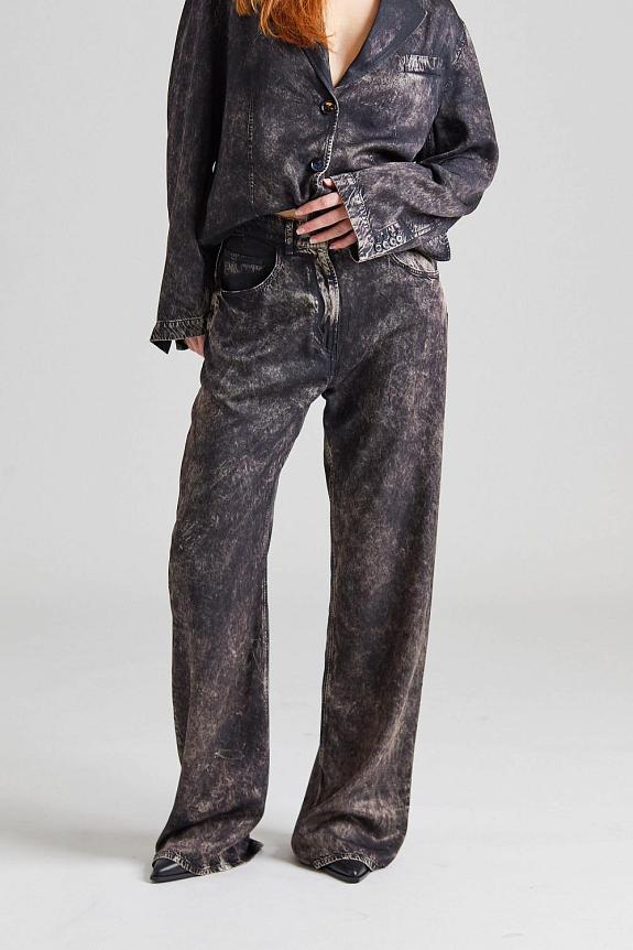 Acne Studios Single Breasted Printed Suit Black/Beige-4