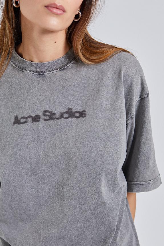 Acne Studios T-shirt Faded Logo FN-WN-TSHI000639 Anthracite Grey-1