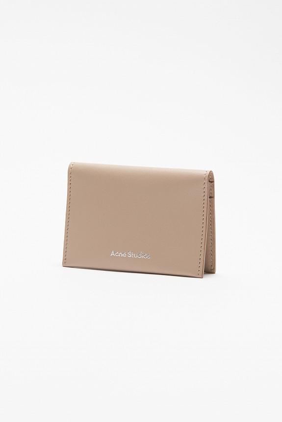 Acne Studios Folded Leather Wallet Taupe Beige FN-UX-SLGS000255-2