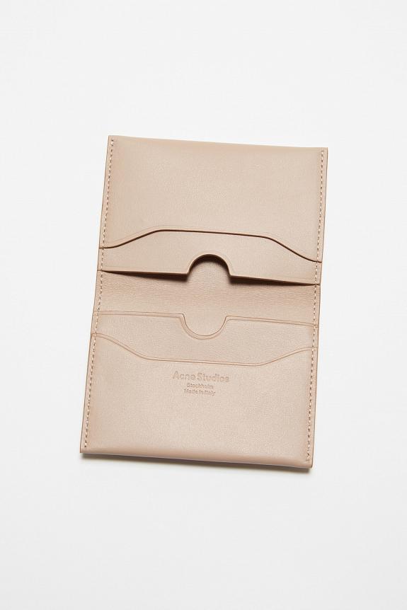 Acne Studios Folded Leather Wallet Taupe Beige FN-UX-SLGS000255-1