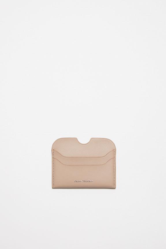 Acne Studios Leather Card Holder Taupe Beige FN-UX-SLGS000257 