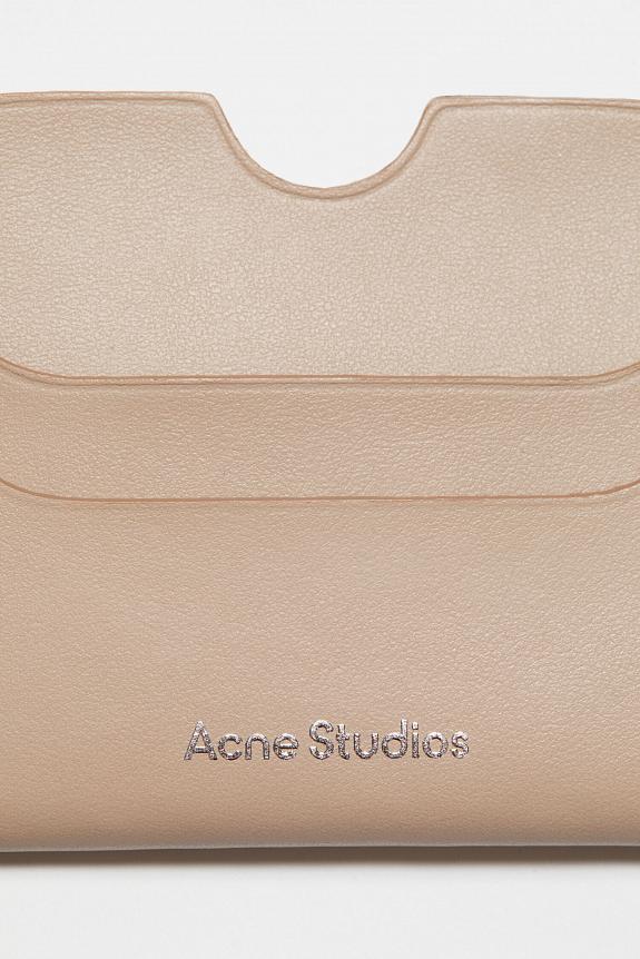 Acne Studios Leather Card Holder Taupe Beige FN-UX-SLGS000257 