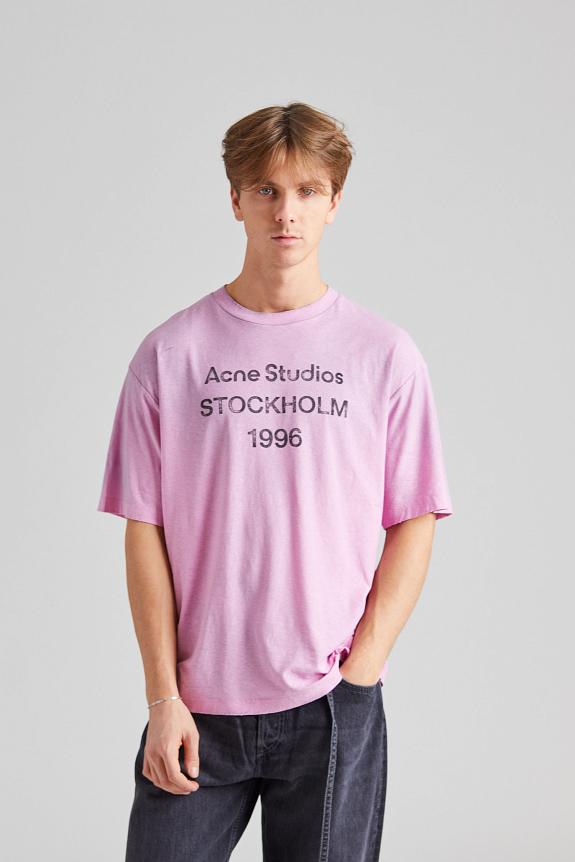 Acne Studios Logo T-shirt - Relaxed fit FN-UX-TSHI000013 Cotton Candy Pink-3