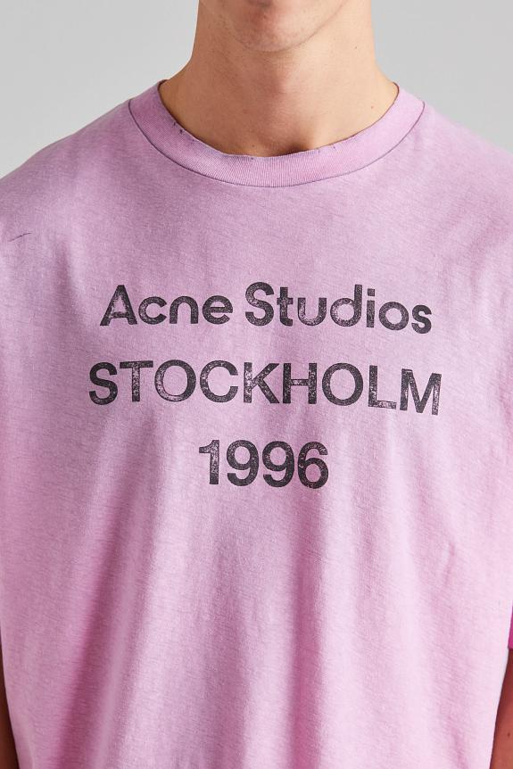 Acne Studios Logo T-shirt - Relaxed fit FN-UX-TSHI000013 Cotton Candy Pink-4