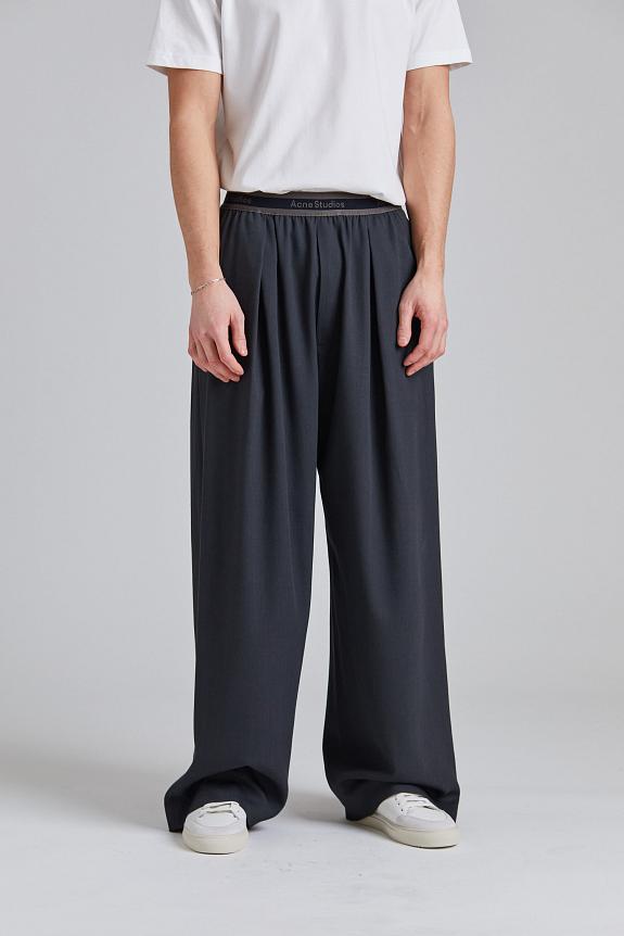Acne Studios Logo Tape Trousers Charcoal Grey FN-MN-TROU001028-1