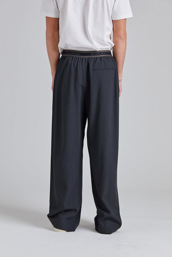 Acne Studios Logo Tape Trousers Charcoal Grey FN-MN-TROU001028-4