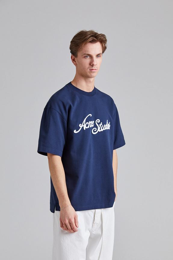 Acne Studios Logo t-shirt FN-UX-TSHI000121 Deep Blue-1