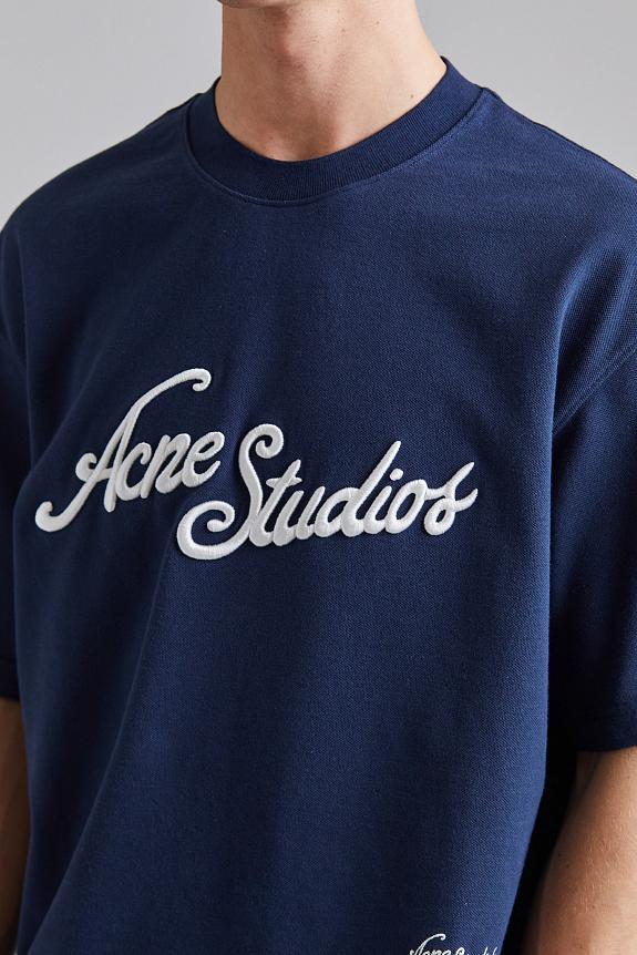 Acne Studios Logo t-shirt FN-UX-TSHI000121 Deep Blue-3