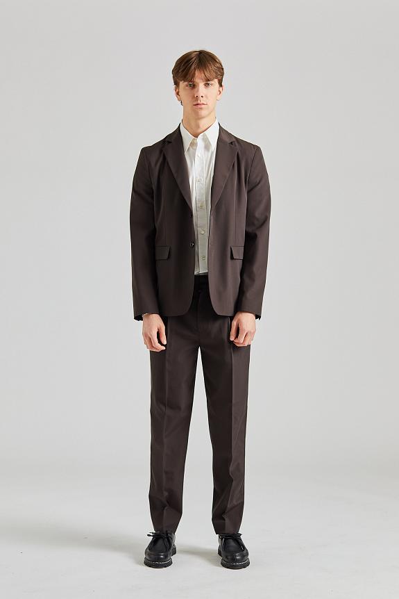 Acne Studios Regular Fit Suit Jacket Cacao Brown FN-MN-SUIT000342