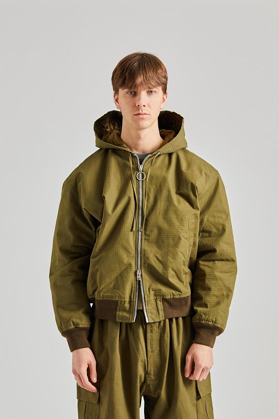 Acne Studios Ripstop Padded Jacket Olive Green FN-MN-OUTW001028-1