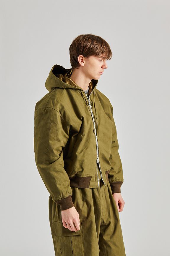 Acne Studios Ripstop Padded Jacket Olive Green FN-MN-OUTW001028-6