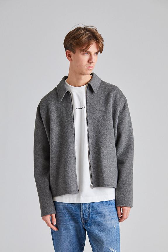 Acne Studios Wool Zipper Jacket FN-MN-OUTW000939 Grey Melange-4