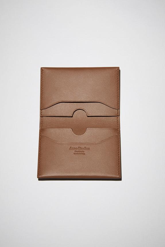 Acne Studios Folded Card Holder Camel Brown FN-UX-SLGS000104 -1